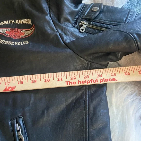 Harley-Davidson Sz L Men’s Black Leather Winged Jacket - Picture 11 of 15